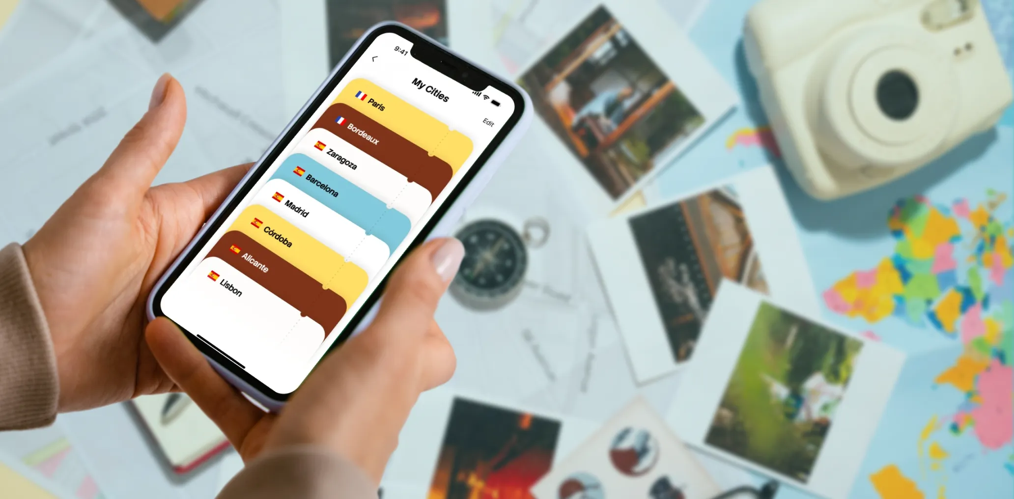 Travel app mockup 4